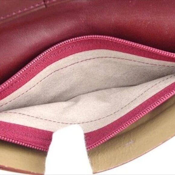 Saint Laurent Wallet Purse Red leather Woman Authentic Used D2028 - Picture 8 of 10